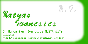 matyas ivancsics business card